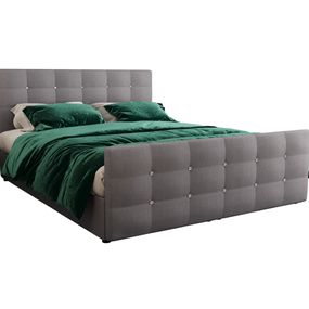 Expedo Čalúnená posteľ boxspring NAOMI + topper, 160x200, cosmic 160