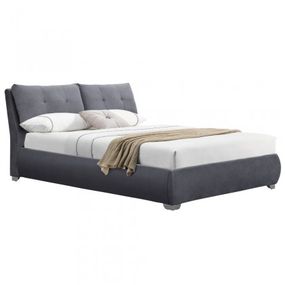 Čalúnená posteľ Loren 160x200, sivá, bez matraca