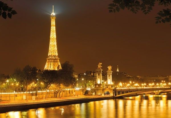 KOMR 123-4 Nuit'D or - Fototapeta Komar Eiffelova veža, veľkosť 254 x 184 cm