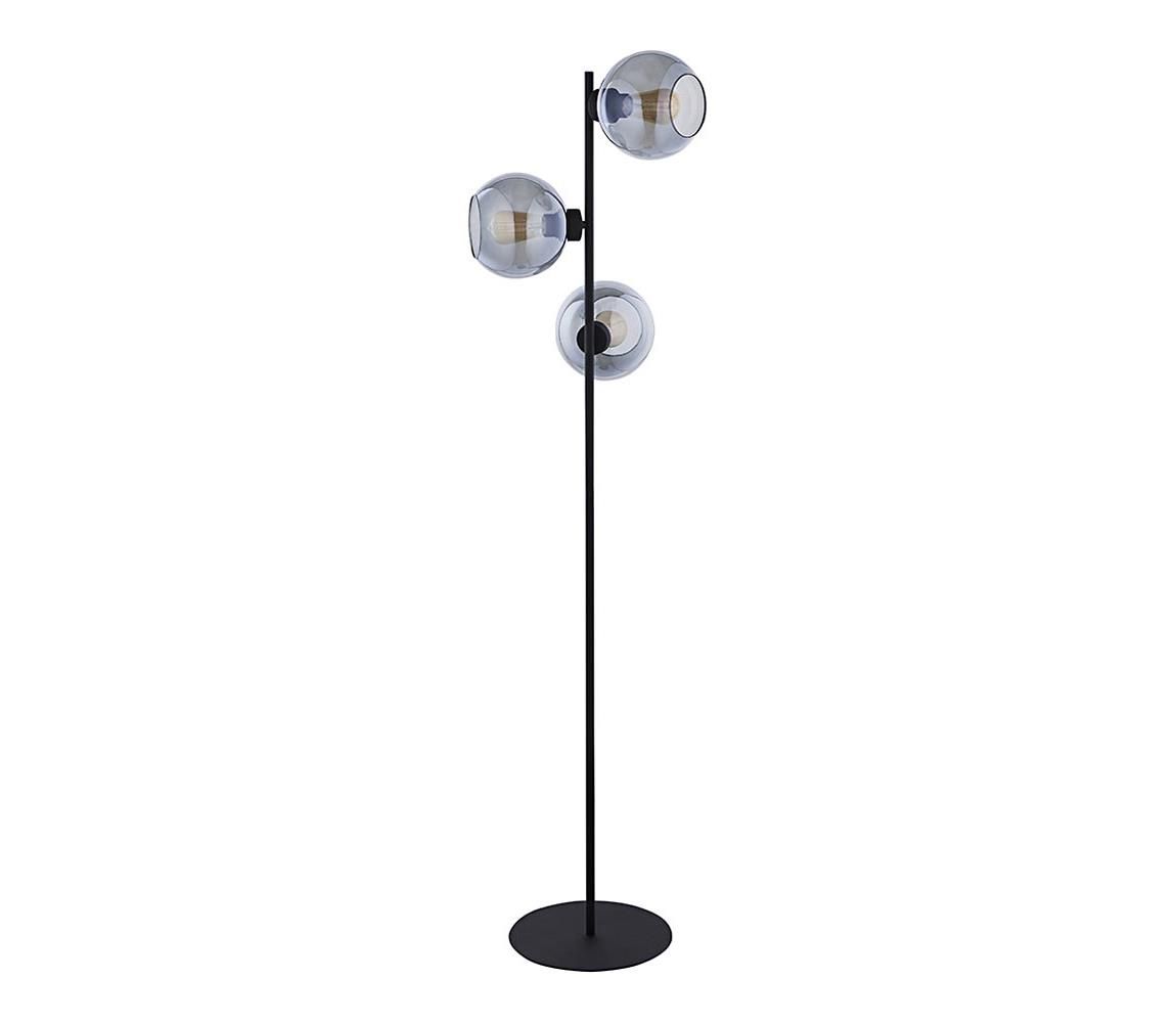 Stojacia lampa CUBUS 3xE27/60W/230V čierna