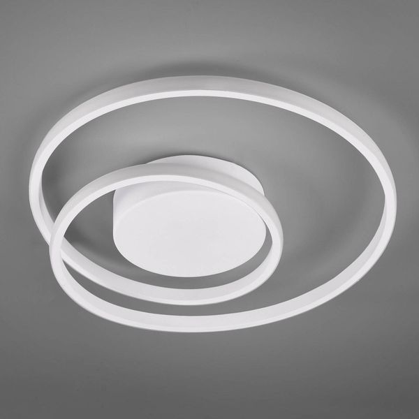 Reality Leuchten Stropné LED svietidlo Zibal, stmievateľné, biele, Obývacia izba / jedáleň, kov, akryl, 22W, K: 7cm