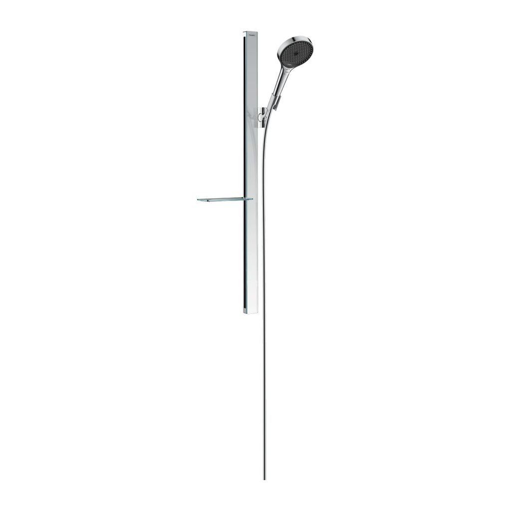 Hansgrohe Rainfinity - Sprchová sada 130 3jet s tyčou 90 cm a poličkou na mydlo, chróm 27671000