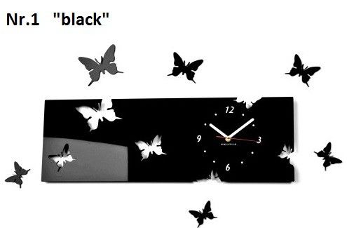 DomTextilu Motýle nástenné hodiny z akrylového skla 7834-21296
