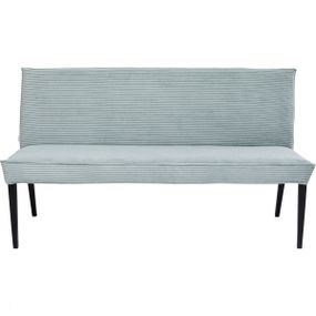 KARE Design Čalouněná lavice Ledro Cord - modrá, 165cm