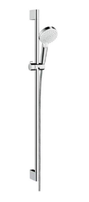 Hansgrohe Crometta - Sprchová súprava Vario 100, 2 prúdy, sprchová tyč 900 mm, biela/chróm 26536400