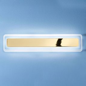 Linea Light Nástenné LED svietidlo Antille zlaté 61, 4 cm, Obývacia izba / jedáleň, sklo, železo, 18W, L: 61.4 cm, K: 13.5cm