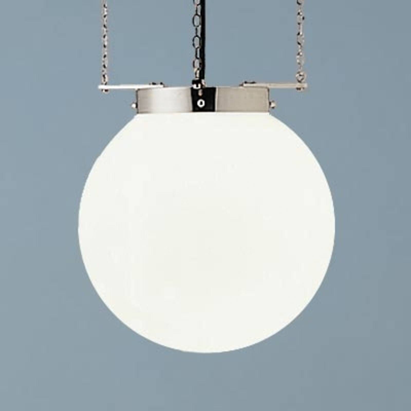 TECNOLUMEN HMB27 závesná lampa, nikel, 30 cm, Obývacia izba / jedáleň, opálové sklo, E27, 100W