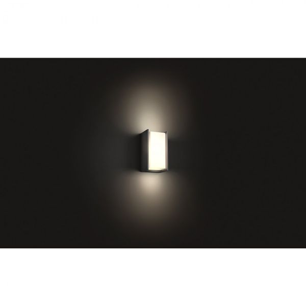 * Hue White vonkajšie nástenné svietidlo Philips Turac 16472/93 / P0 antracitovej, 2700K
