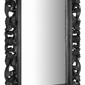 SAPHO - SCULE zrkadlo v ráme, 70x100cm, čierna IN167