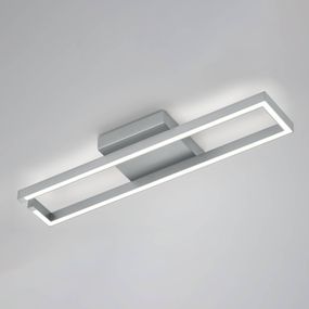 Knapstein Stropné LED svetlo Yoko up/down obdĺžnikové nikel, Obývacia izba / jedáleň, hliník, oceľ, 46W, P: 70 cm, L: 13.5 cm, K: 6.8cm
