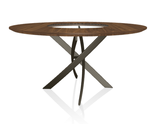 BONTEMPI - Stôl Barone so zabudovanou otočnou táckou, Ø 150 cm