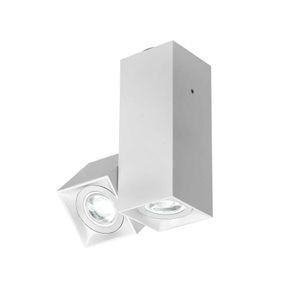Milan Iluminación Dau Spot stropné svietidlo 2-plameňové biela, Obývacia izba / jedáleň, hliník, GU10, 8W, P: 16.2 cm, L: 8 cm, K: 20.4cm