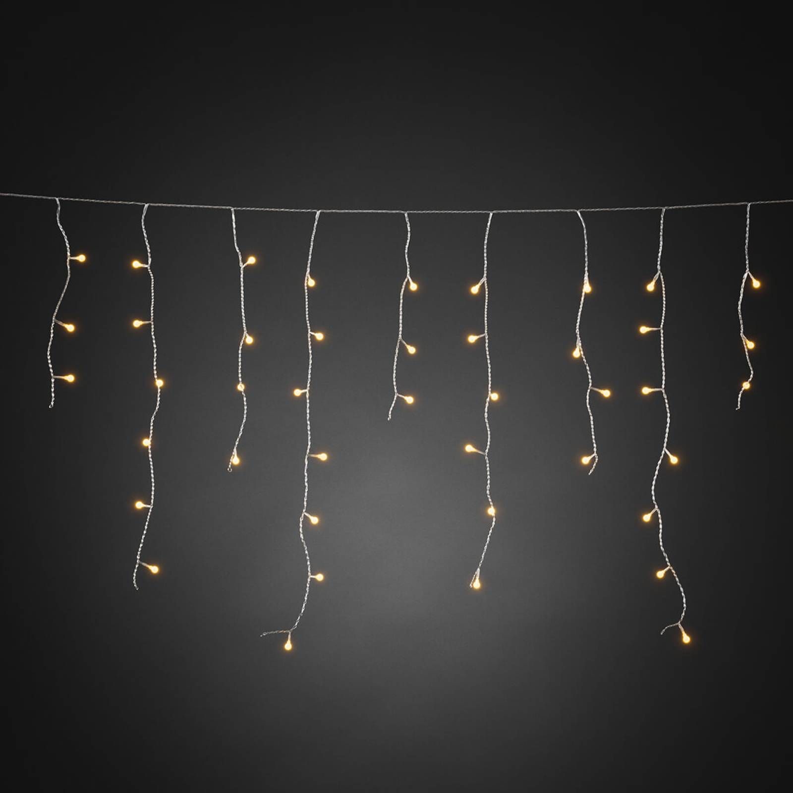 Konstsmide Christmas Svetelný LED záves Mrznúci dážď jantár 5 m, plast, Energialuokka: E, L: 507 cm, K: 70cm