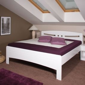 Masívna posteľ s úložným priestorom evita 6 - 160/180 x 200cm - biela