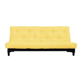 Rozkladacia pohovka so svetložltým poťahom Karup Design Fresh Black/Yellow