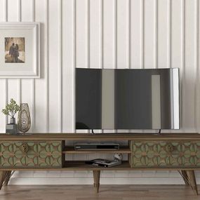 Sofahouse Dizajnový TV stolík Asher 180 cm vzor orech