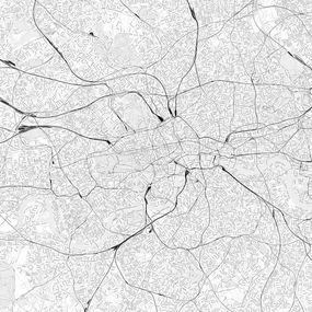 London - black white map - fototapeta FX3342