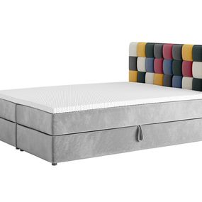 Expedo Čalúnená posteľ boxspring APPLE + topper, 180x200, itaka 14/červená