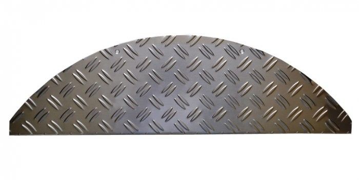 Hamat rohožky Nášľapy na schody Hliníkový Steeltred - 18x60 půlkruh (rozměr včetně ohybu)