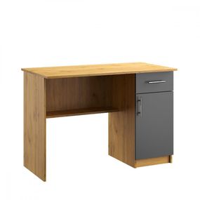 VerDesign, KANTOR KIT písací stôl N05, antracit / dub Apalačský, pravý LTD