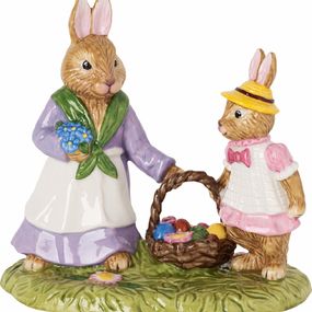 Villeroy & Boch Bunny Tales veľkonočná dekorácia, zajačiky s košíčkom 14-8662-6332