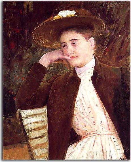 Celeste in a Brown Hat - Mary Cassatt Obraz zs17646