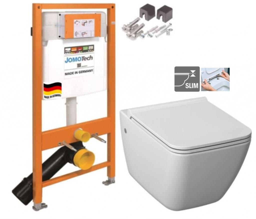 JOMOTech modul pre závesné WC bez sedátka + WC JIKA PURE + SEDADLO duraplast 174-91100700-00 PU1