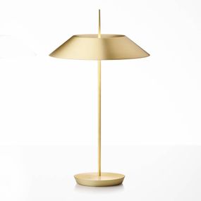 Vibia Mayfair stolná LED lampa, zlato matné, Chodba, oceľ, zamak, polykarbonát, 19.2W, Energialuokka: D, K: 52cm