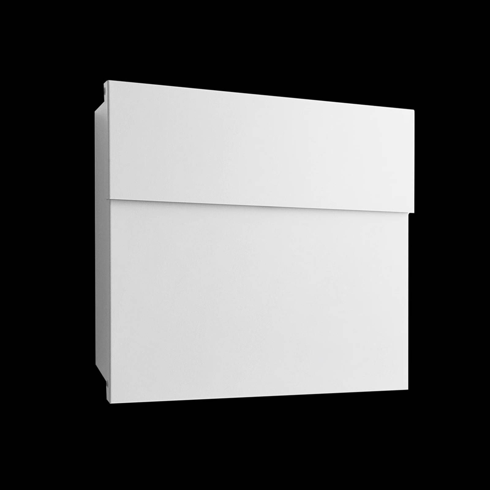 Absolut/ Radius Dizajnová poštová schránka Leterman IV, biela, Oceľ potiahnutá práškom, ušľachtilá oceľ, L: 40 cm, K: 34cm