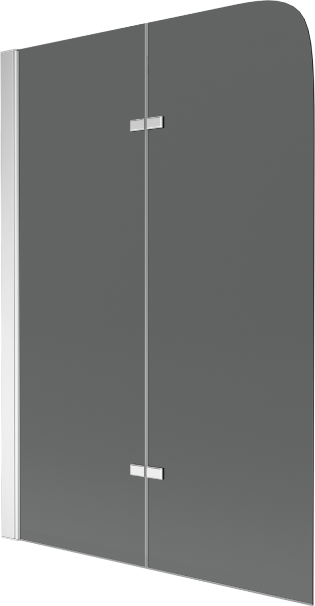 Sprchová zástena na vaňu MEXEN FELIX dvojkrídlová, sivé sklo, 80x140 cm