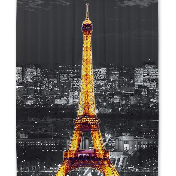 FCP L 6500 AG Design textilný foto záves obrazový Paris in the Night - Paríž v noci FCPL 6500, veľkosť 140 x 245 cm