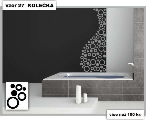 Samolepky DECOR COLOR vzor 27 - KOLIESKA - svetlo hnedá (083)