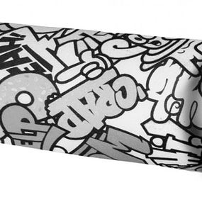 Opierka/chránič na posteľ 18x50cm komiks - čierna / biela