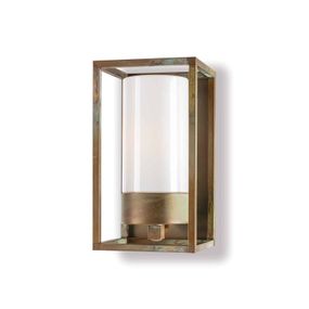 Moretti Luce Vonkajšie svietidlo Cubic³ 3365 mosadz/opál, mosadz, sklo, E27, 52W, L: 15 cm, K: 27cm