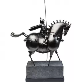 KARE Design Soška Rytíř na černém koni 75cm