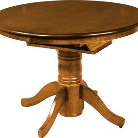 Estila Rustikálny drevený rozkladací jedálenský stôl Felicita okrúhleho tvaru hnedej farby 106-146cm