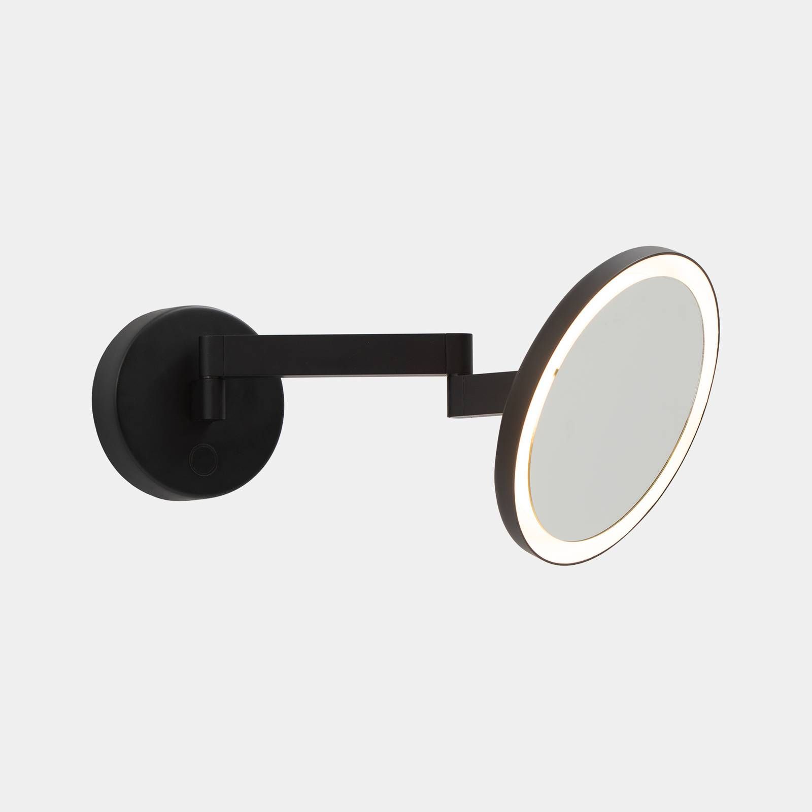 LEDS-C4 Vanity nástenné zrkadlo s LED 3000K čierna, Kúpeľňa, hliník, plast, 9W