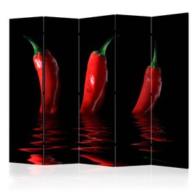 Paraván Chili pepper Dekorhome 225x172 cm (5-dielny)