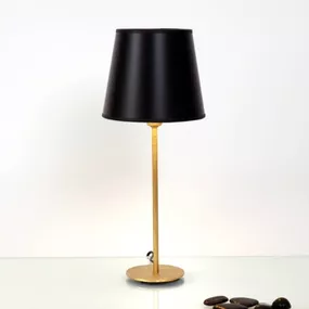 Holländer Stolná lampa Mattia s okrúhlym tienidlom v čiernej, Obývacia izba / jedáleň, železo, lak, E14, 40W, K: 44cm