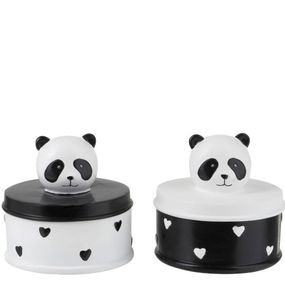 2x box Panda - Ø10 * 11 cm