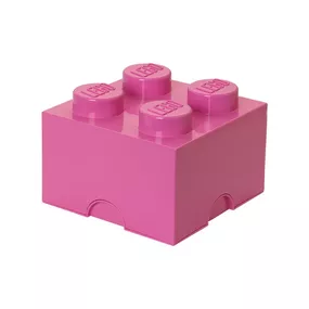 Ružový úložný box štvorec LEGO®