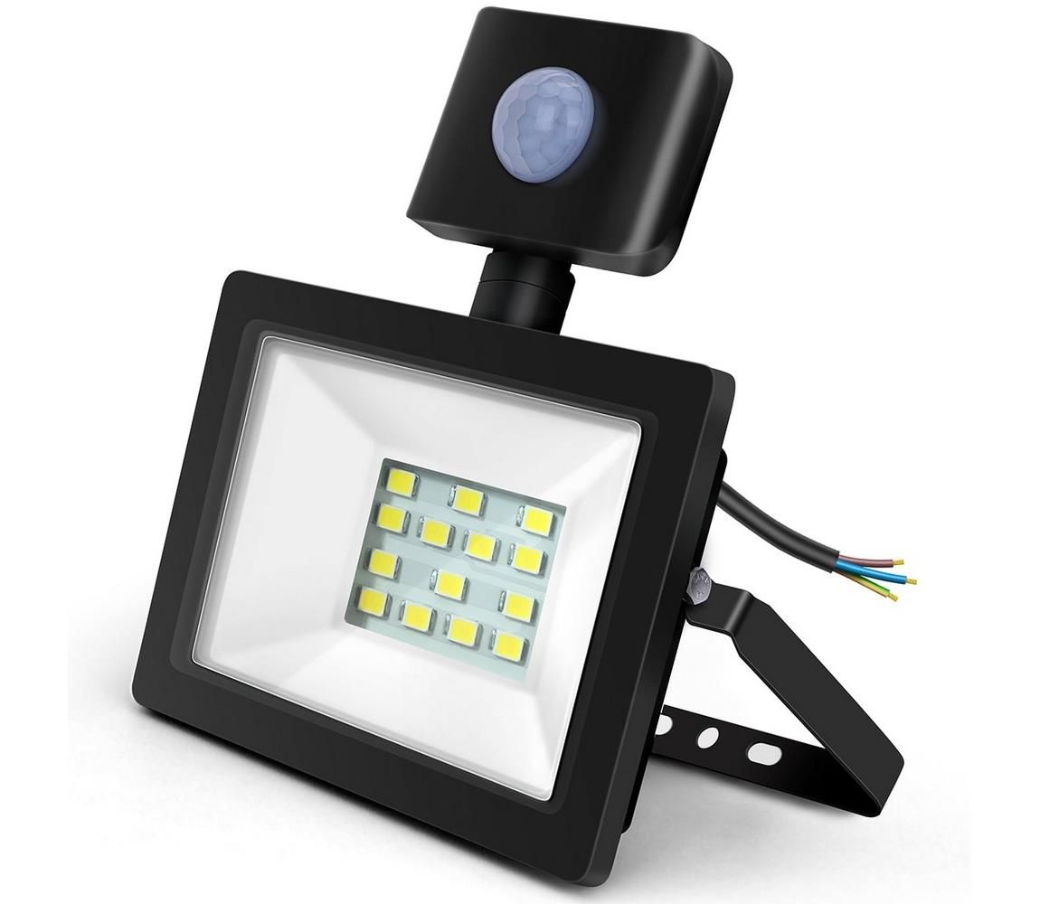 Aigostar - LED Reflektor so senzorom LED/10W/230V 6400K IP65 čierna