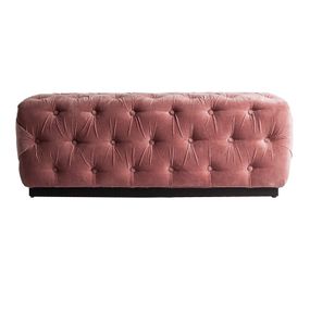 Estila Chesterfield štýlový taburet Alvaro v ružovej farbe 130cm