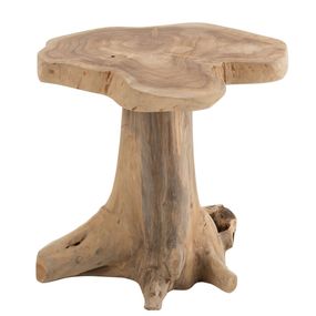 Prírodný odkladací stolík Amy z tíkového dreva - 40*38*41cm