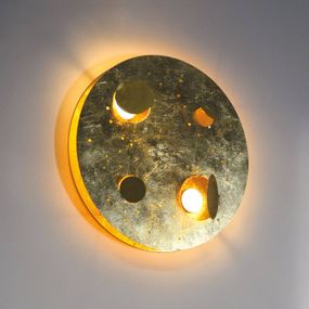 Knikerboker Buchi nástenné LED Ø 40 cm zlato, Chodba, oceľ, 10W