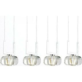 Závěsné svítidlo AZzardo Rubic 4 A pendant AZ0494 G9 4x40W IP20 74cm chromové