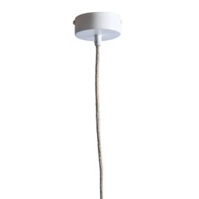 LeuchtNatur Nux závesná lampa, topoľ/biela, Obývacia izba / jedáleň, drevo, kov, E27, 10W, K: 30cm