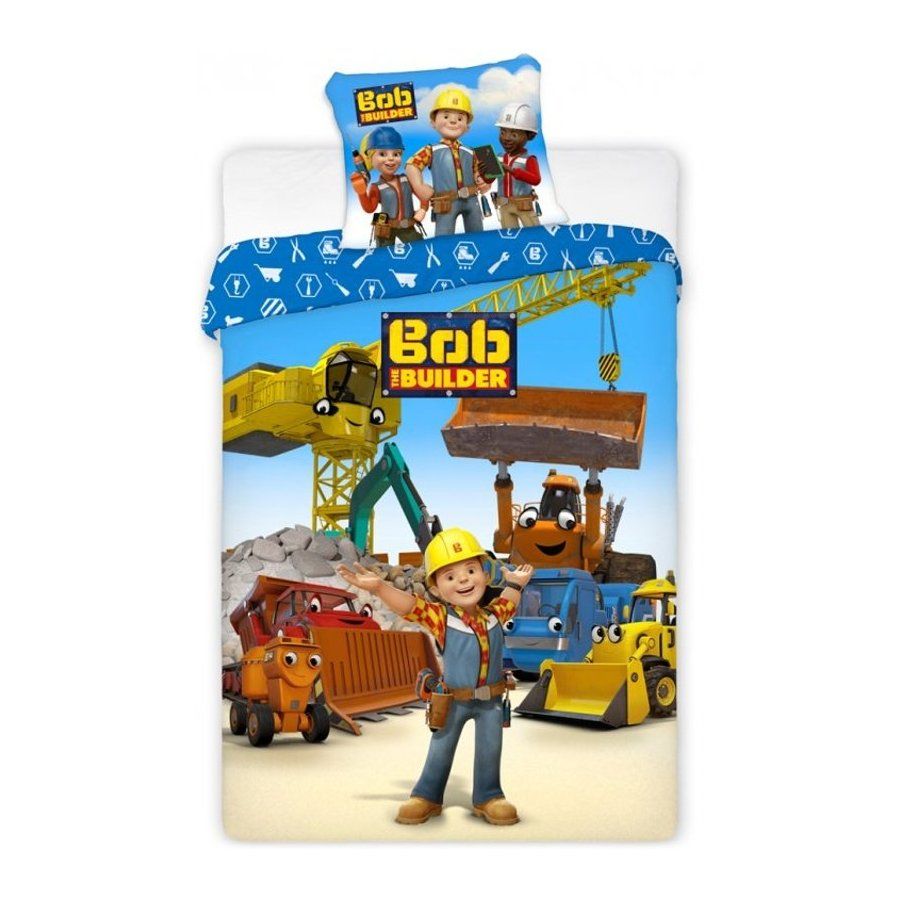 Faro · Detské bavlnené posteľné obliečky Bob Staviteľ - 100% bavlna - 70 x 90 cm + 140 x 200 cm