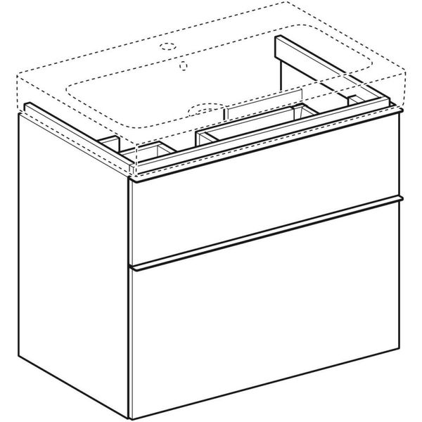 Geberit iCon - Skrinka pod umývadlo 750 mm, lávová 841376000