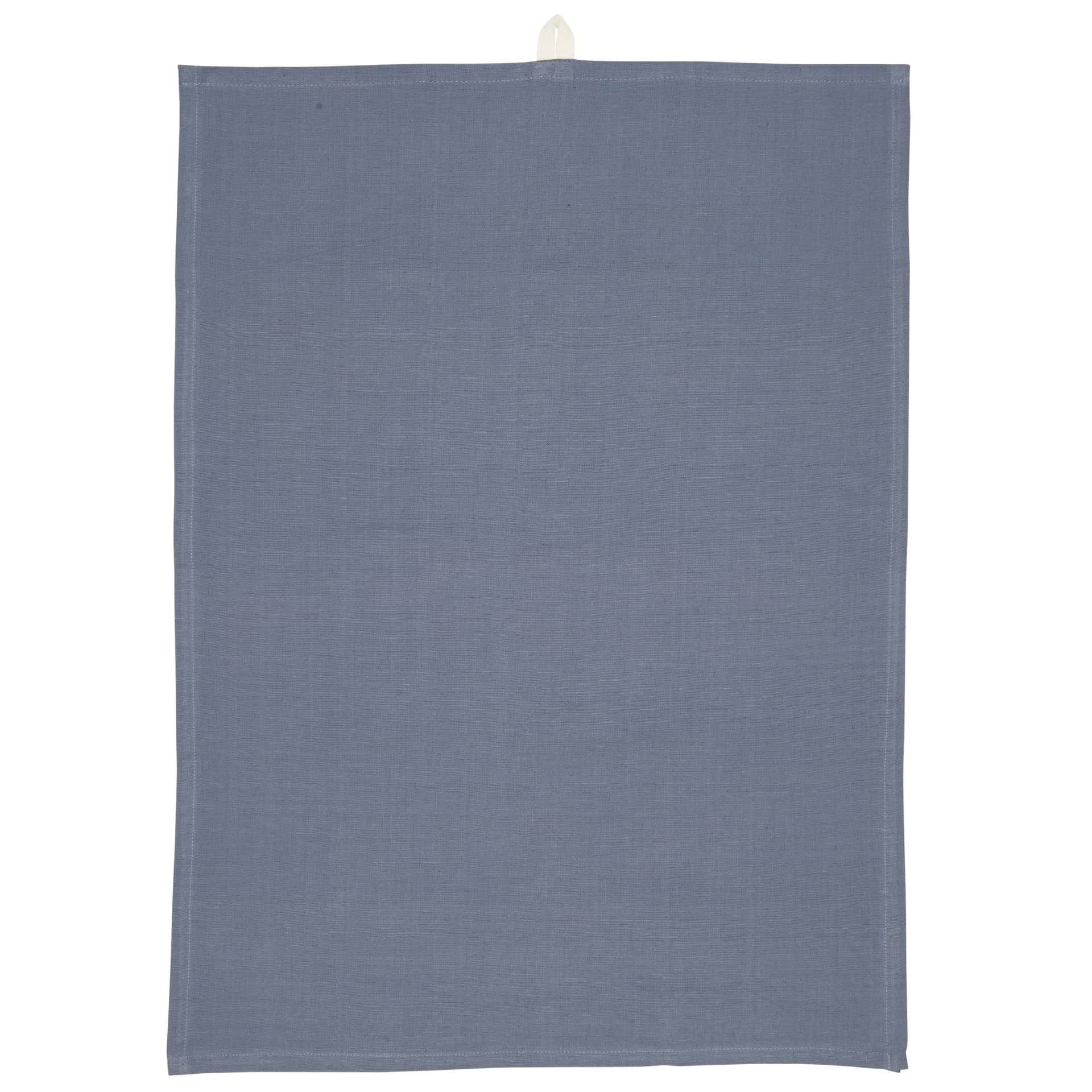 IB LAURSEN Bavlnená utierka Sofus Plain Blue 50 x 70 cm